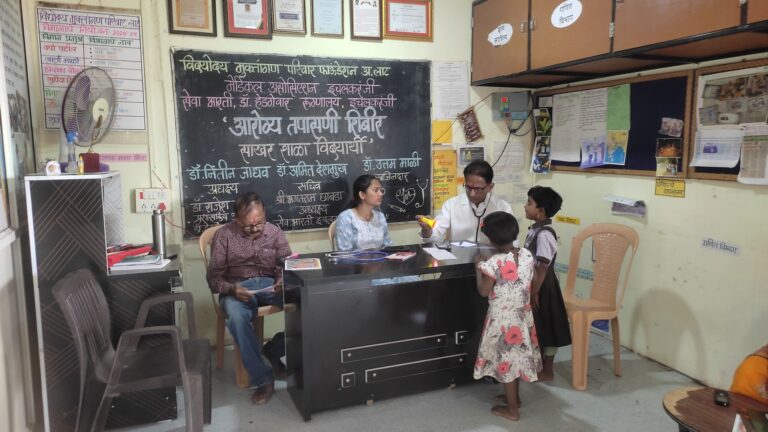 A Health Camp at centre nurturing students
